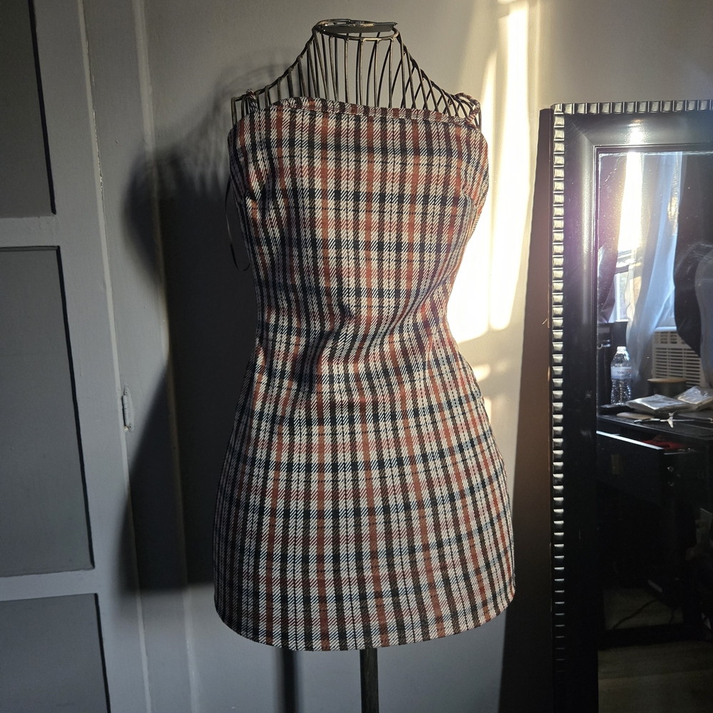 Plaid Midi Dress